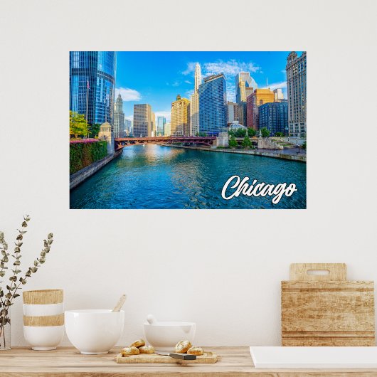 Chicago, Illinois, Verenigde Staten Poster (Keuken)