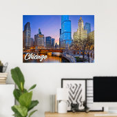 Chicago, Illinois, Verenigde Staten Poster (Thuiskantoor)