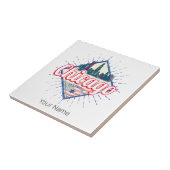 Chicago Illinois Verenigde Staten Retro Skyline Ve Tegeltje (Zijkant)