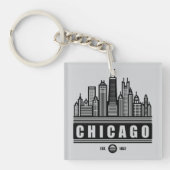 Chicago Illinois Verenigde Staten Sleutelhanger (voorkant)