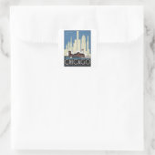  Chicago Illinois Vierkante Sticker (Tas)