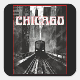 Chicago Illinois Vierkante Sticker