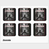 Chicago Illinois Vierkante Sticker (Vel)