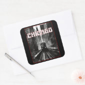 Chicago Illinois Vierkante Sticker (Envelop)