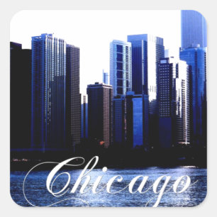 Chicago Illinois Vierkante Sticker