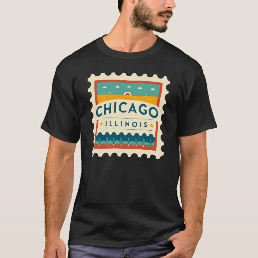 Chicago Illinois Vintage Design T-shirt (Voorkant)