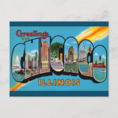 Chicago, Illinois Vintage Travel Briefkaart (Voorkant)