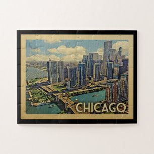 Chicago Illinois Vintage Travel Legpuzzel
