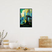 Chicago Illinois Vintage Travel Poster (Keuken)