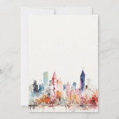 Chicago Illinois Watercolor Scape Bridal Shower Kaart (Achterkant)