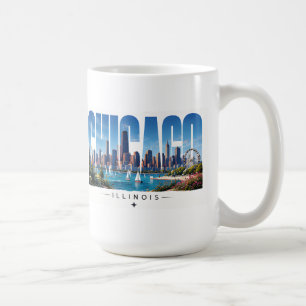 Chicago Illinois Waterfront Skyline Reis Koffiemok