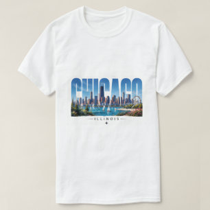 Chicago Illinois Waterfront Skyline Reis T-shirt