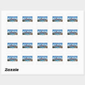 Chicago Illinois Waterfront Skyline Reis Vierkante Sticker (Vel)