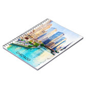 Chicago Illinois Waterverf City Uitzicht Notitieboek (Linkerzijde)