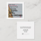 chicago illinois We hebben nieuwe adres Kaart verp (Voorkant / Achterkant)