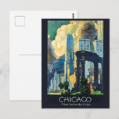  Chicago Illinois Windy City Briefkaart (Voorkant / Achterkant)