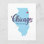 Chicago Illinois Windy City Kaart (Voorkant)