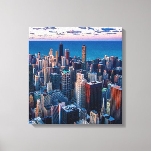 Chicago Illinois Wrapped Canvas Art 16.80 x 17.50 (Voorkant)