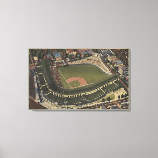 Chicago, Illinois - Wrigley Field Cubs Canvas Afdruk (Voorkant)
