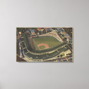 Chicago, Illinois - Wrigley Field Cubs Canvas Afdruk