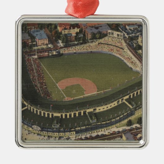 Chicago, Illinois - Wrigley Field Cubs Metalen Ornament (Voorkant)