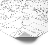 Chicago, Illinois (zwart op wit) Poster (Hoek)