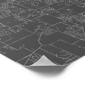 Chicago, Illinois (zwart wit) Poster (Hoek)