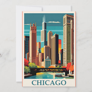 Chicago  Illustratie Bedankkaart