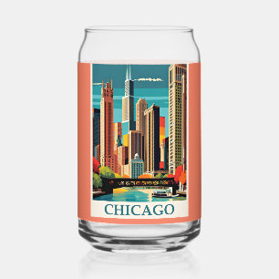 Chicago  Illustratie Blikvorm Glas