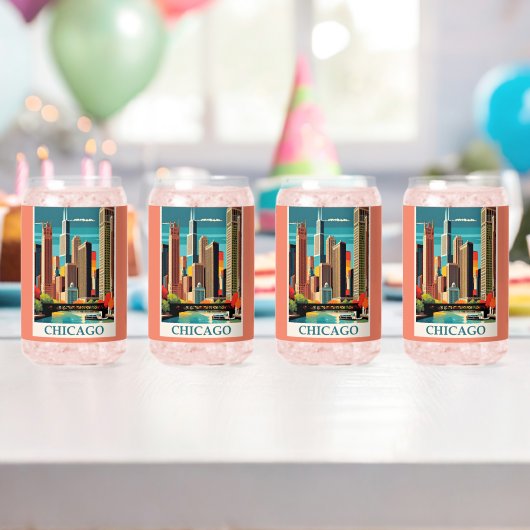 Chicago  Illustratie Blikvorm Glas (Insitu (Verjaardag))