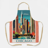 Chicago Illustratie Schort (Voorkant)