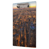 Chicago in de stad bij zonsondergang klembord (Links)