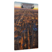 Chicago in de stad bij zonsondergang klembord (Rechts)