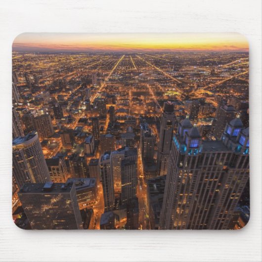 Chicago in de stad bij zonsondergang muismat (Voorkant)