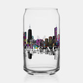 Chicago in graffiti met monogram blikvorm glas (Voorkant)