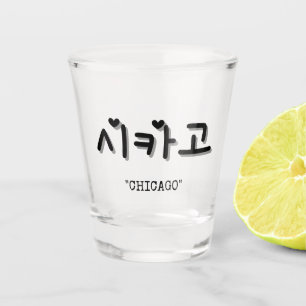 Chicago in het Koreaanse 시 카 고 SOJU Shot Glas