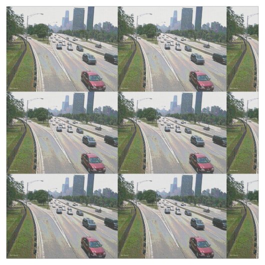 Chicago in zandsteen stof (Swatch)