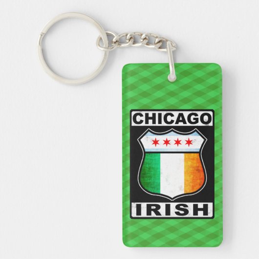 Chicago Irish American Keyring Sleutelhanger (Voorkant)