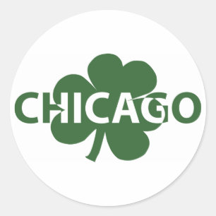 Chicago Irish Shamrock Sticker
