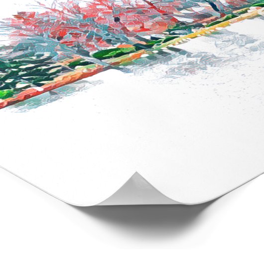 Chicago Jackson Park Wedding Welcome Sign Poster (Hoek)