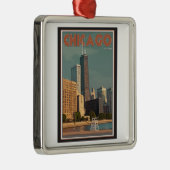 Chicago - John Hancock Center Metalen Ornament (Rechts)