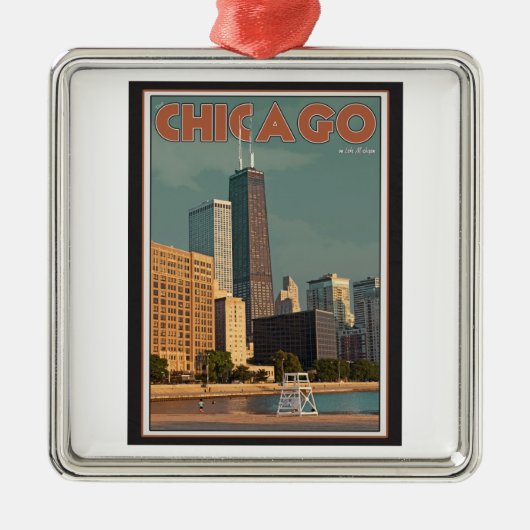 Chicago - John Hancock Center Metalen Ornament (Voorkant)