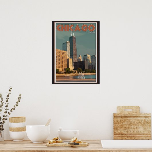 Chicago - John Hancock Center Poster (Keuken)