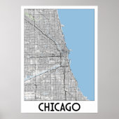 Chicago-kaart Poster (Voorkant)