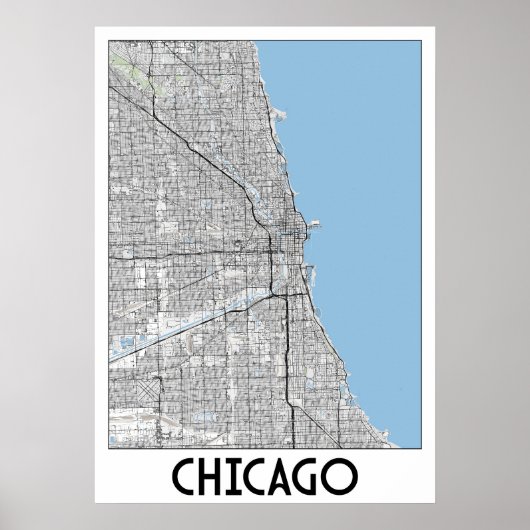 Chicago-kaart Poster (Voorkant)