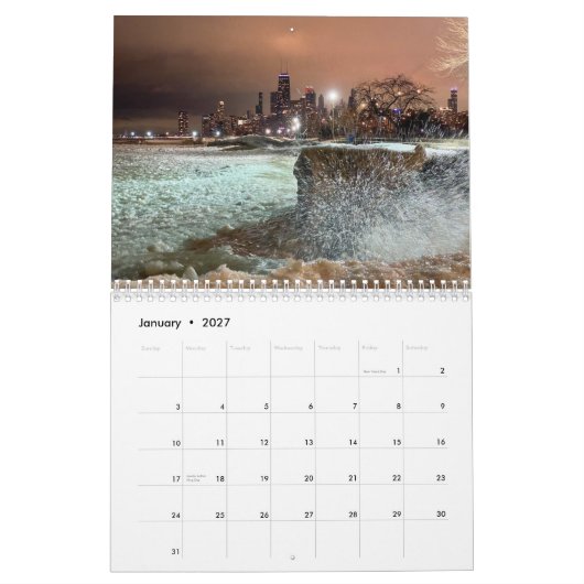 Chicago Kalender (Jan 2027)