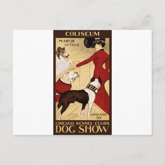 Chicago Kennel Club's Dog Show, Adverteren Poster Briefkaart (Voorkant)