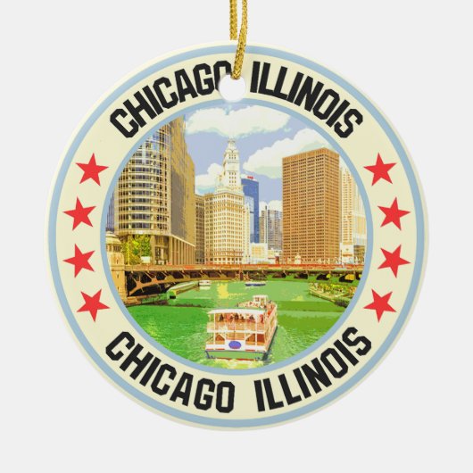 Chicago Keramisch Ornament (Voorkant)