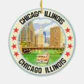 Chicago Keramisch Ornament (Achterkant)