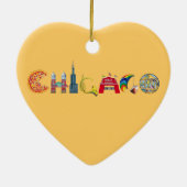 Chicago Keramisch Ornament (Achterkant)